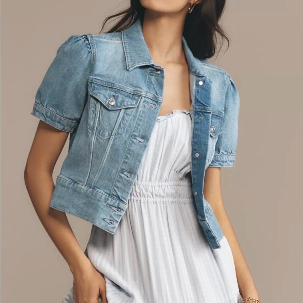 Paige-Kendra Short Sleeve Denim Jacket